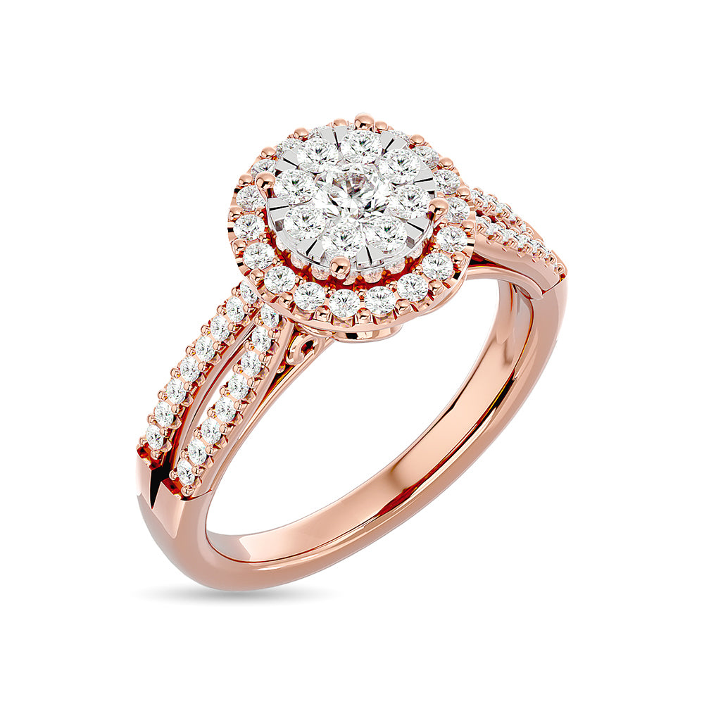 Diamond 3/4 Ct.tw Engagement Ring in 14K Rose Gold