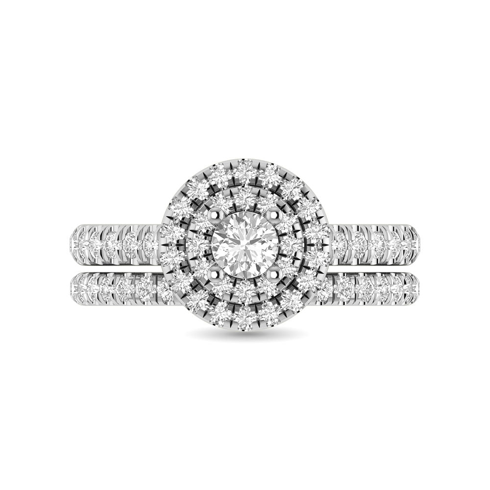 14KT White Gold 1Ct.Tw. Diamond keyani Bridal Ring