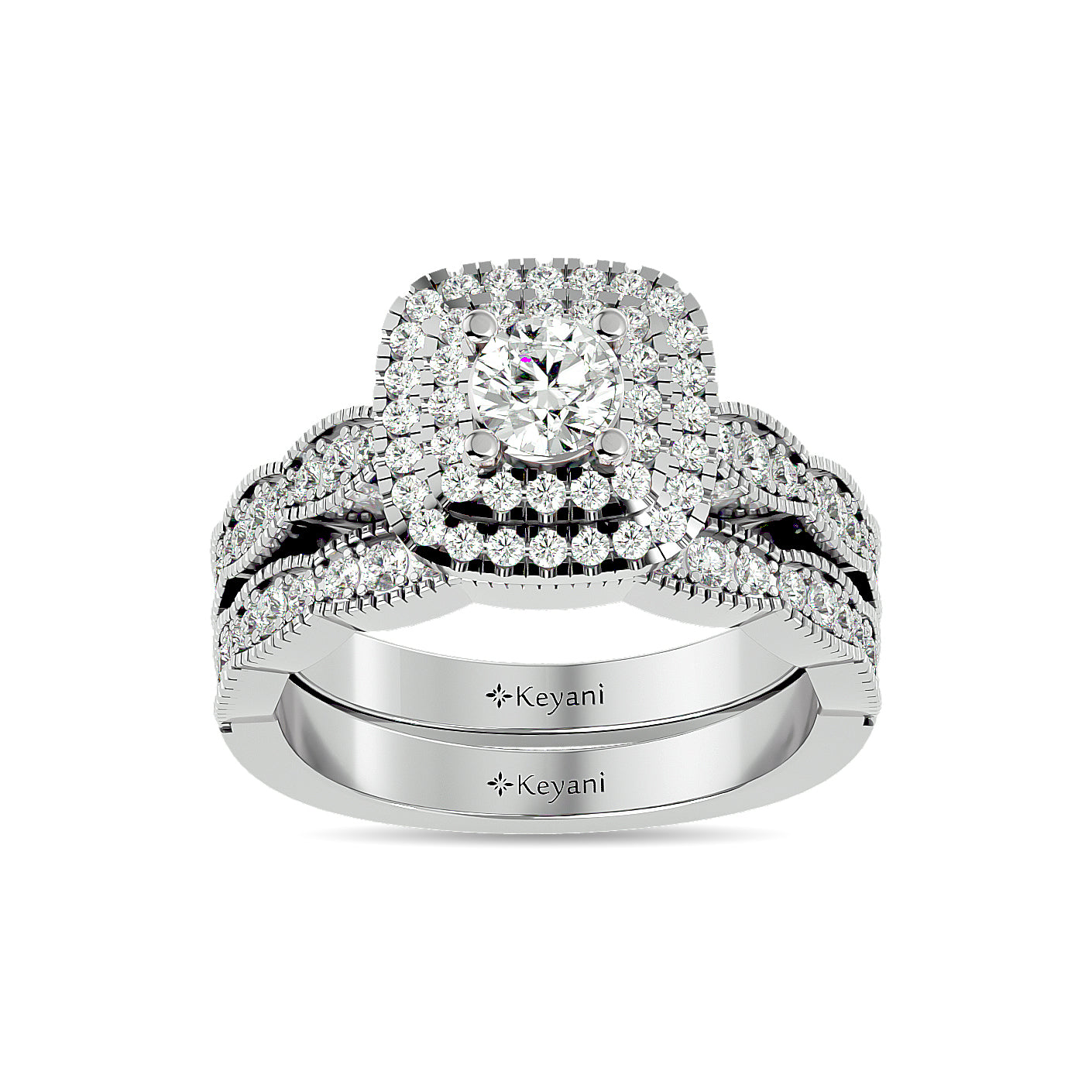 Diamond 1 1/3 Ct.Tw. Bridal Ring in 14K White Gold