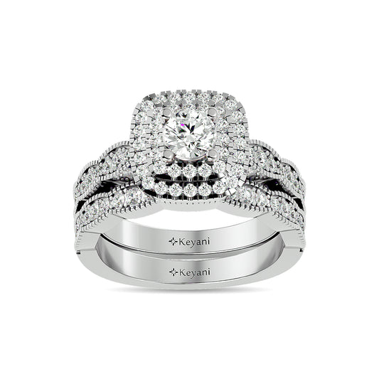 Diamond 1 1/3 Ct.Tw. Bridal Ring in 14K White Gold