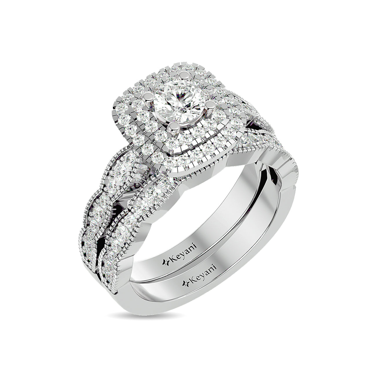 Diamond 1 1/3 Ct.Tw. Bridal Ring in 14K White Gold