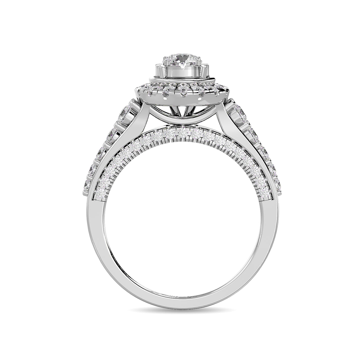 Diamond 1 Ct.Tw. Bridal Ring in 14K White Gold