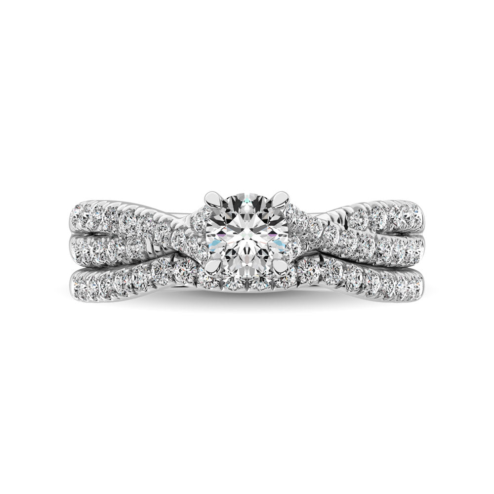 Diamond 1 Ct.Tw. Bridal Ring in 14K White Gold