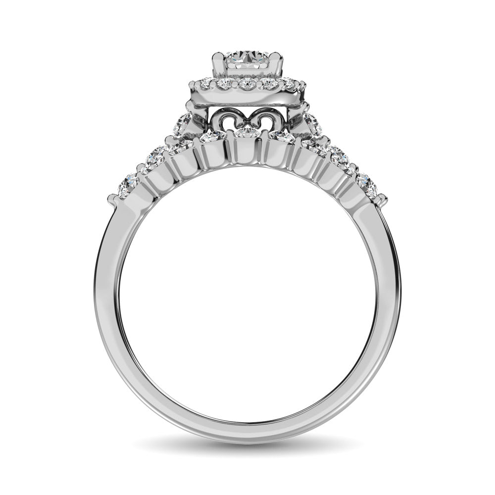 Diamond 1 Ct.Tw. Bridal Ring in 14K White Gold