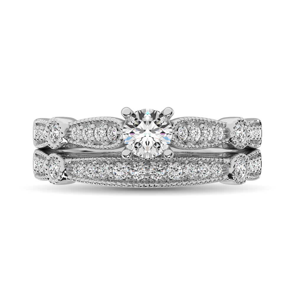Diamond 3/4 Ct.Tw. Bridal Ring in 14K White Gold