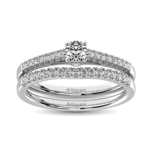 Diamond 1 Ct.Tw. Bridal Ring in 14K White Gold