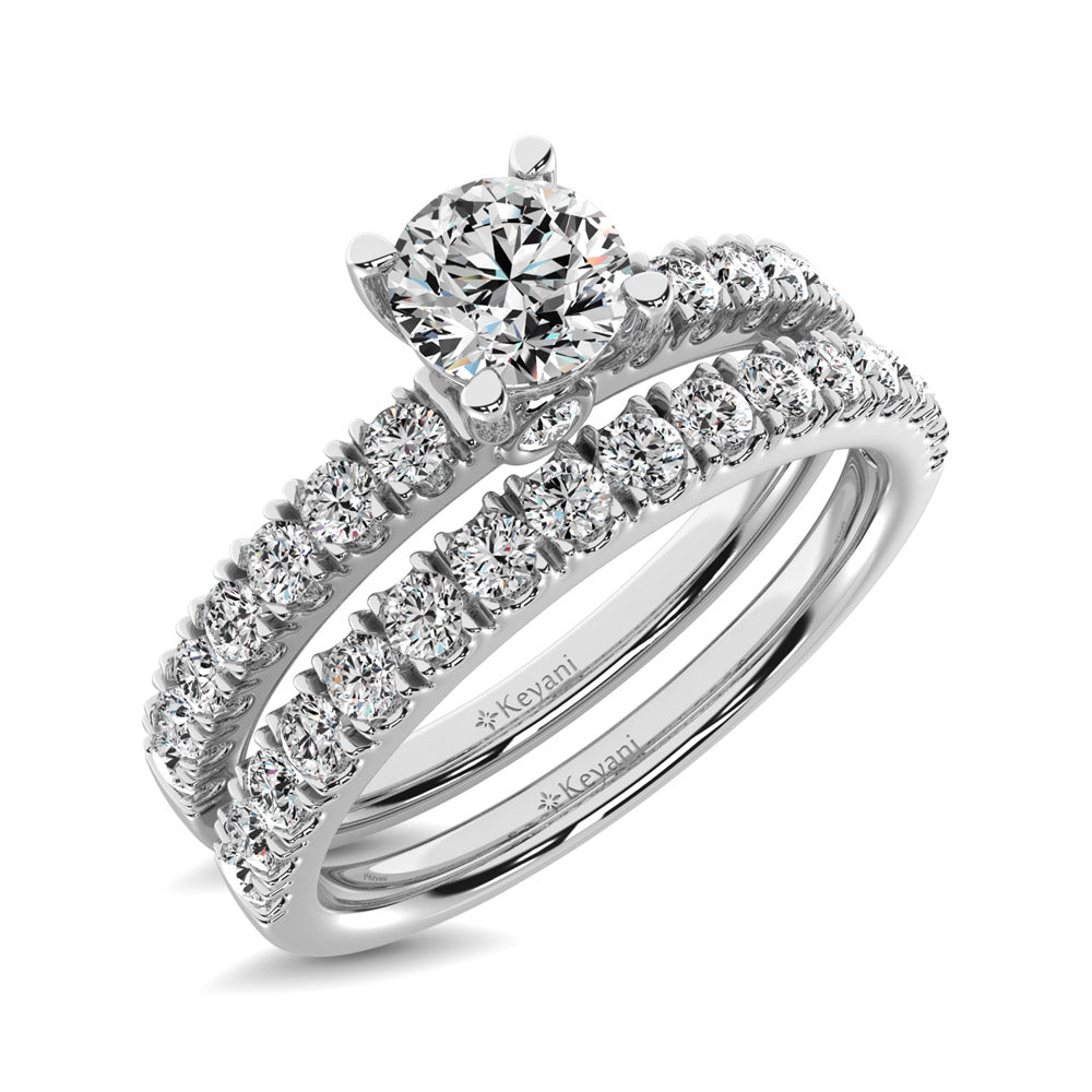 Diamond 1 Ct.Tw. Bridal Ring in 14K White Gold