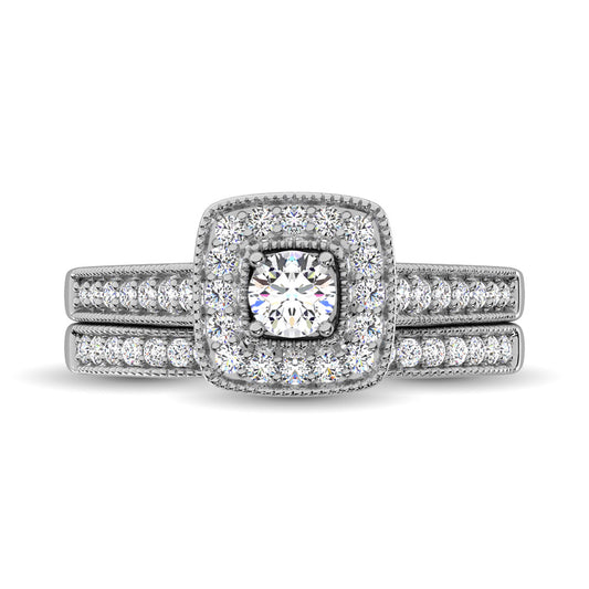 Diamond 3/4 Ct.Tw. Bridal Ring in 14K White Gold