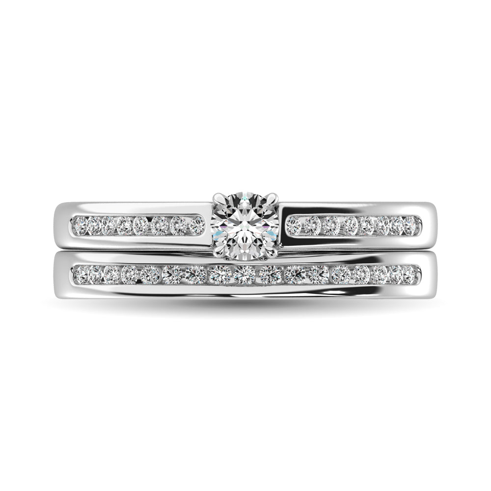 Diamond 1/2 Ct.Tw. Bridal Ring in 14K White Gold