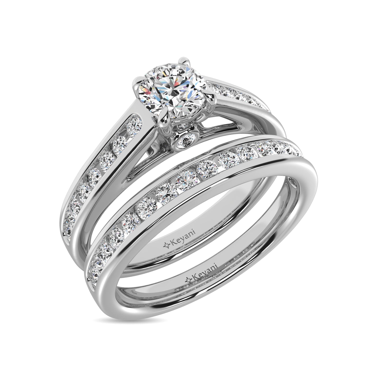 Diamond 1 Ct.Tw. Bridal Ring in 14K White Gold