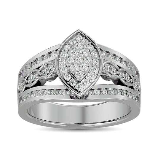 Diamond Engagement Ring 1/2 Ct.tw in 10K White Gold