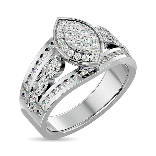 Diamond Engagement Ring 1/2 Ct.tw in 10K White Gold