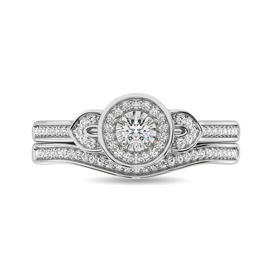 Diamond Bridal Ring 1/5 Ct.tw in Round-cut 10K White Gold