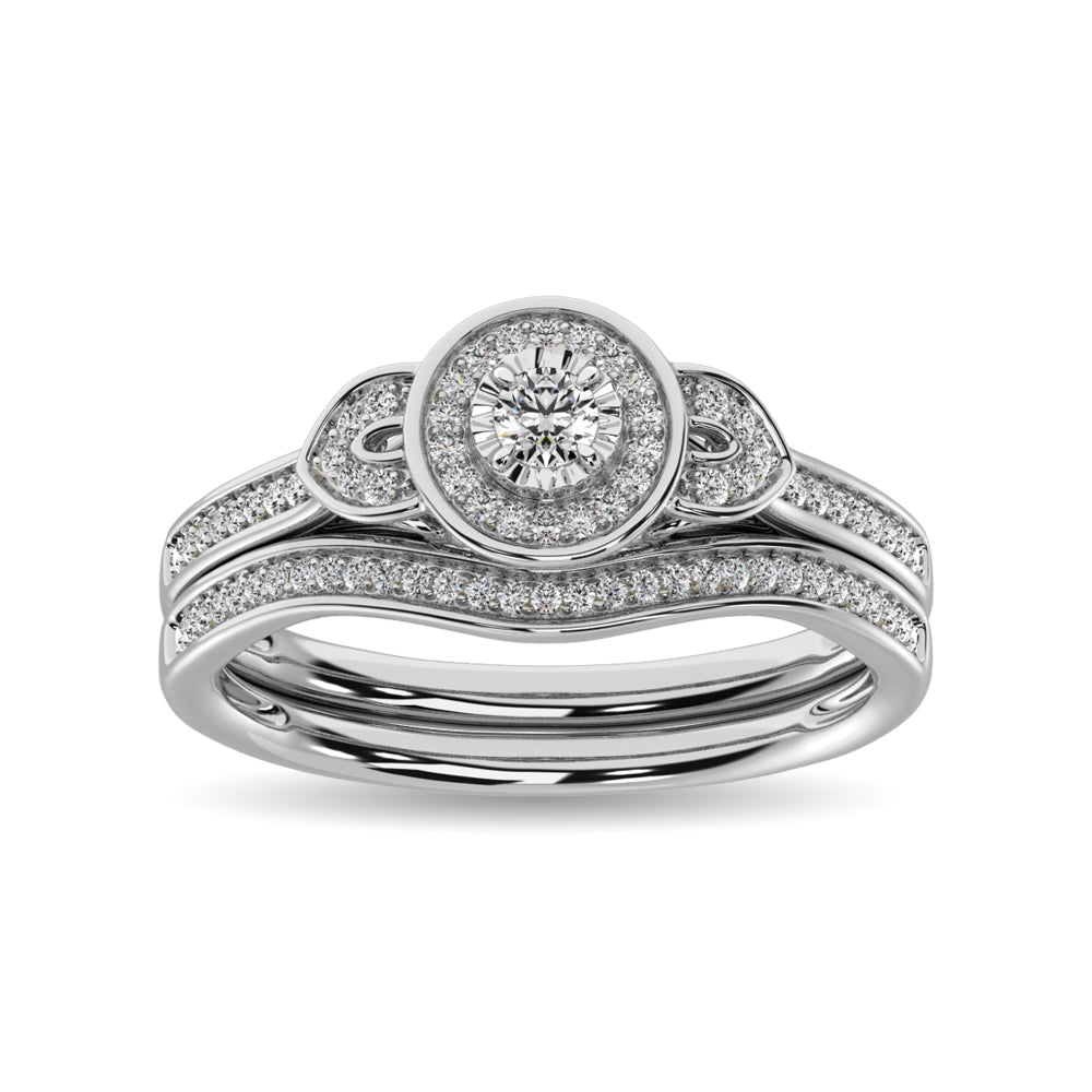 Diamond Bridal Ring 1/5 Ct.tw in Round-cut 10K White Gold
