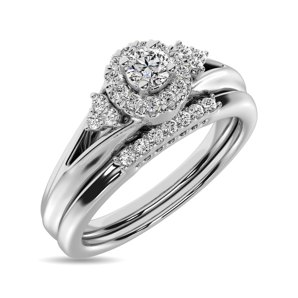 Diamond Bridal Ring 1/4 Ct.tw in Round-cut 10K White Gold