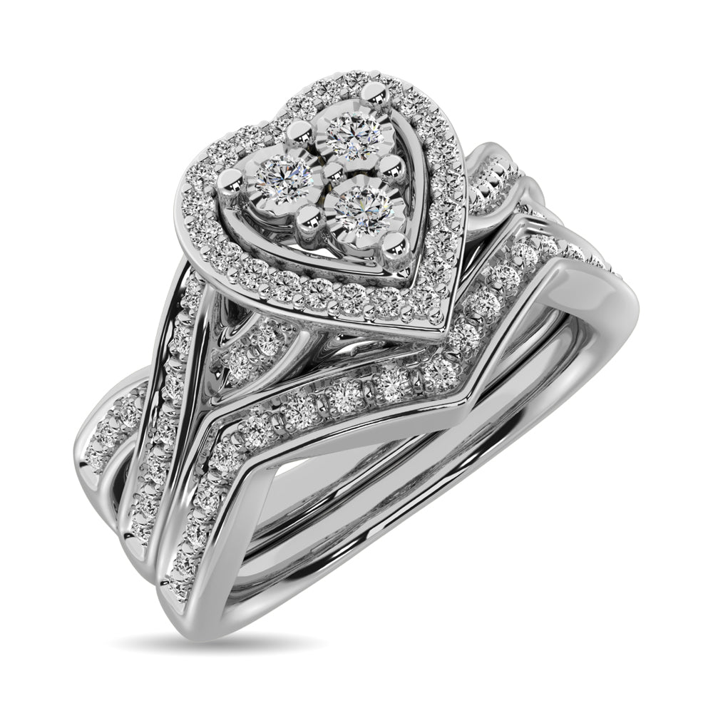 Diamond Bridal Ring 1/5 Ct.tw in Round-cut 10K in White Gold