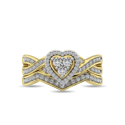 Diamond Bridal Ring 1/5 Ct.tw in Round-cut 10K in Yellow Gold