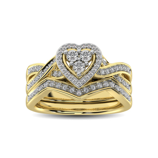 Diamond Bridal Ring 1/5 Ct.tw in Round-cut 10K in Yellow Gold