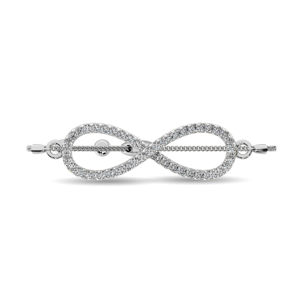 Diamond Infinity Bracelet 1/6 Ct.tw in Sterling Silver