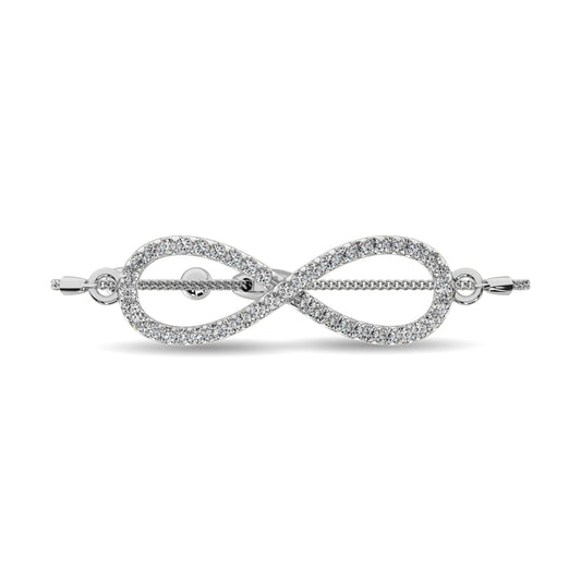 Diamond Infinity Bracelet 1/6 Ct.tw in Sterling Silver