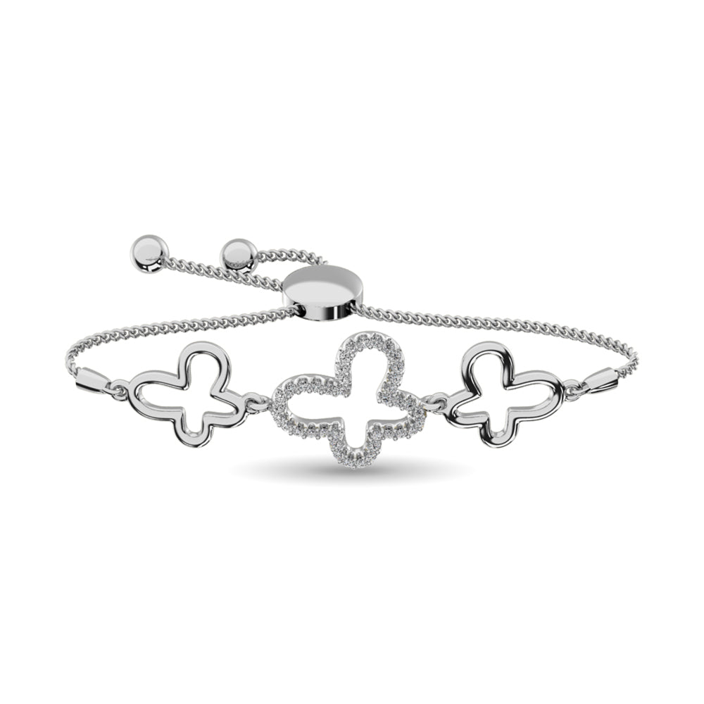 Diamond 1/8 Ct.tw Bracelet in Sterling Silver