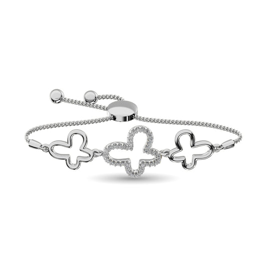 Diamond 1/8 Ct.tw Bracelet in Sterling Silver