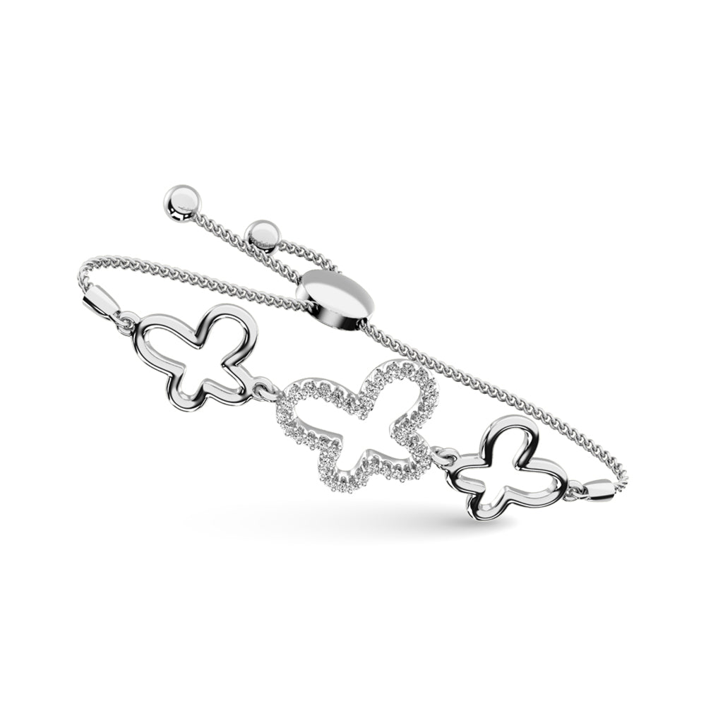 Diamond 1/8 Ct.tw Bracelet in Sterling Silver