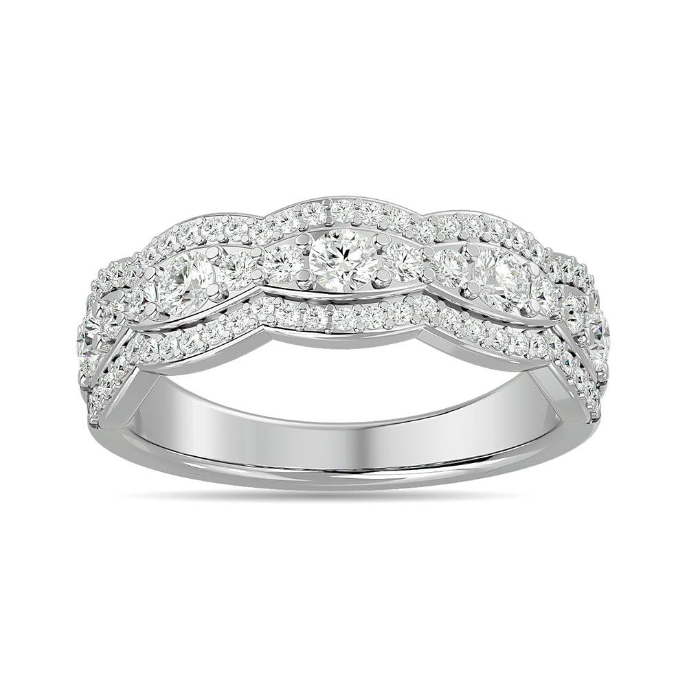 Diamond 7/8 Ct.tw Fashion Band in 14K White Gold