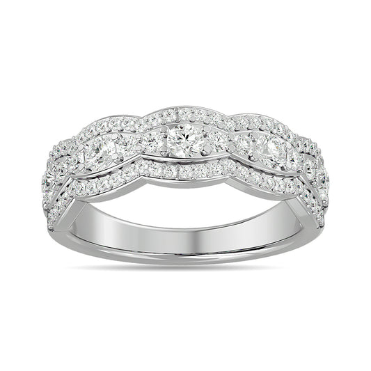 Diamond 7/8 Ct.tw Fashion Band in 14K White Gold