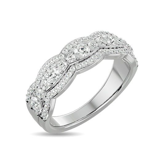 Diamond 7/8 Ct.tw Fashion Band in 14K White Gold