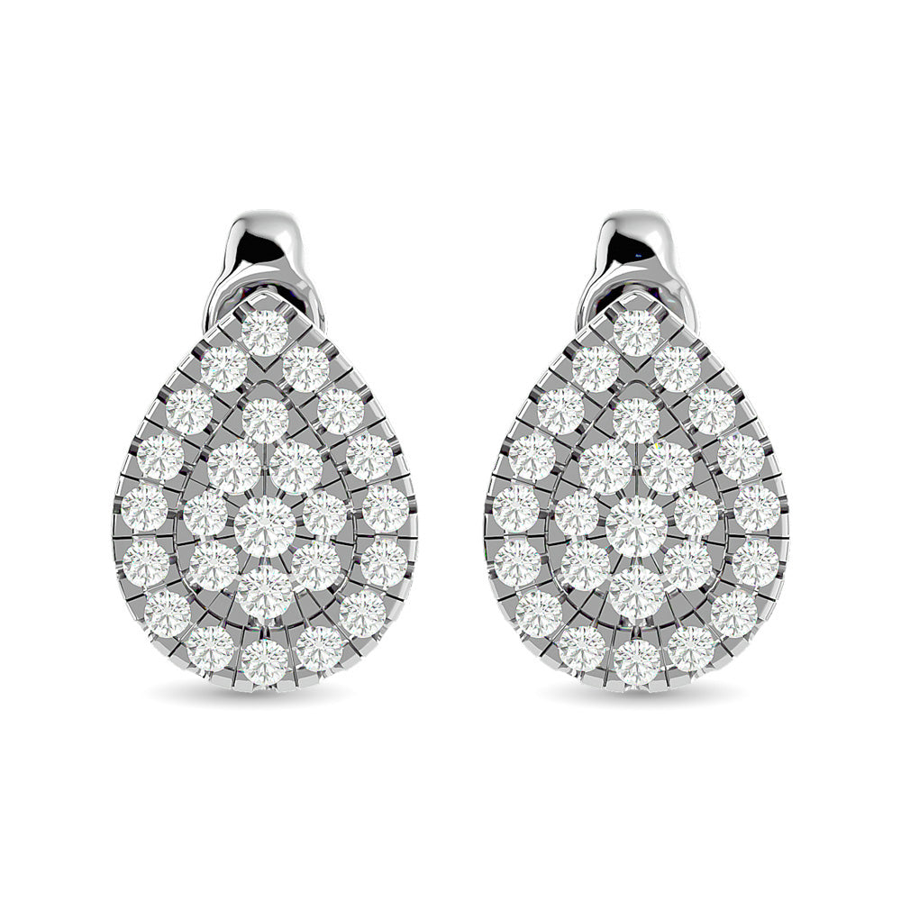 Diamond 1/3 Ct.tw Fashion Earrings in 10K White Gold