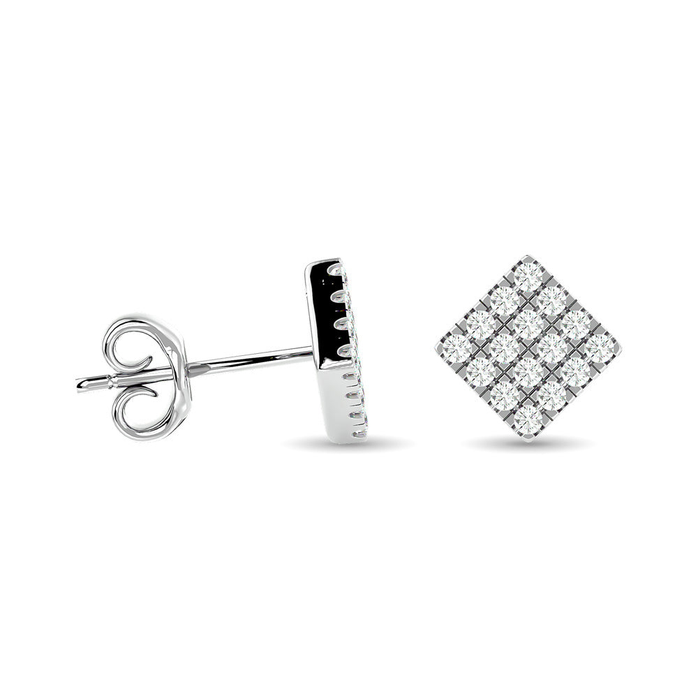 Diamond 1/3 Ct.tw Fashion Earrings in 10K White Gold