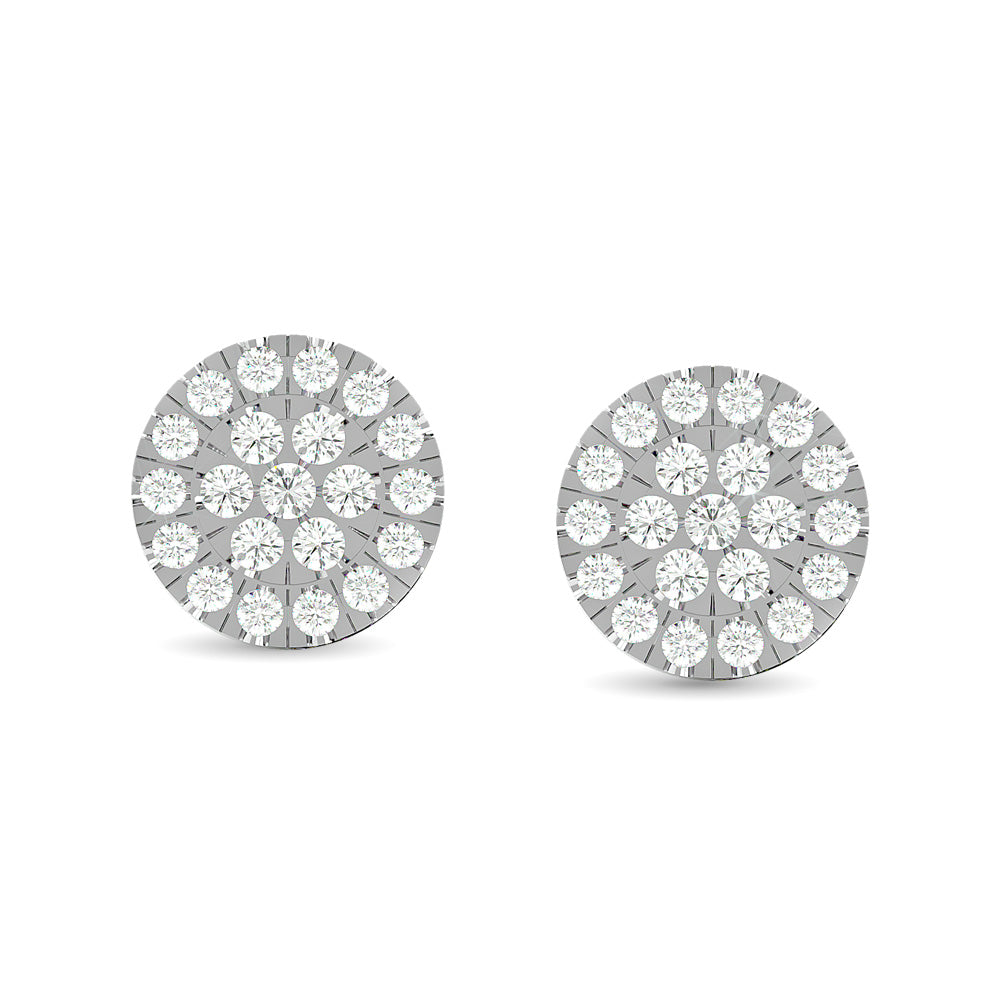 Diamond Stud earrings 1/3 Ct.tw in 10K White Gold