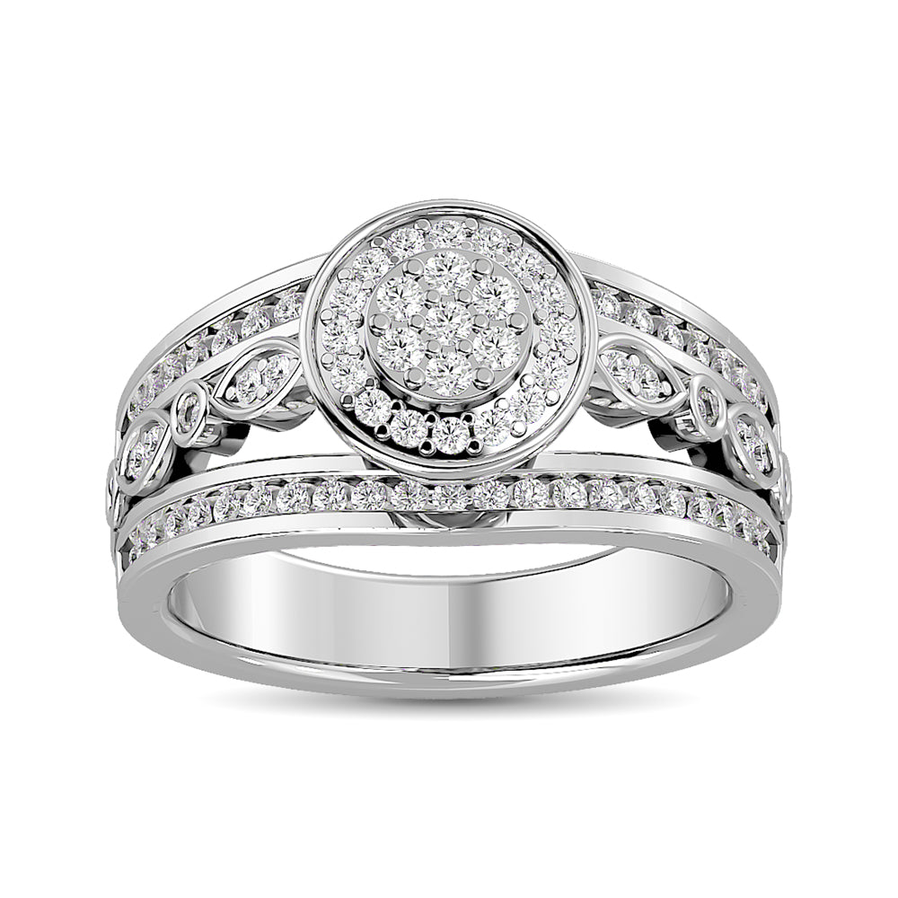 Diamond Engagement Ring 1/2 Ct.tw in 10K White Gold