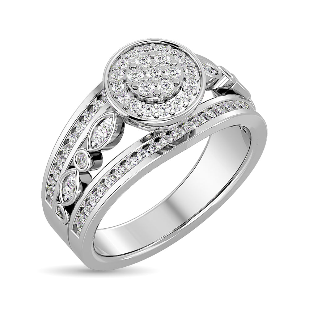 Diamond Engagement Ring 1/2 Ct.tw in 10K White Gold