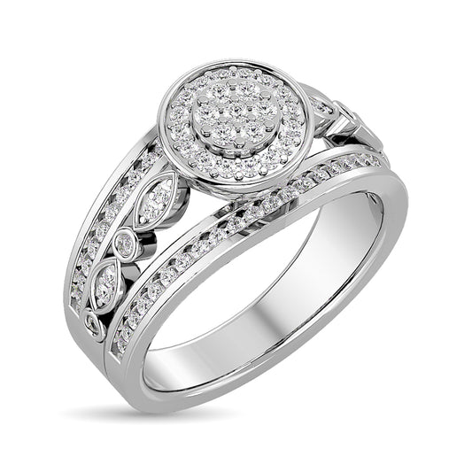 Diamond Engagement Ring 1/2 Ct.tw in 10K White Gold