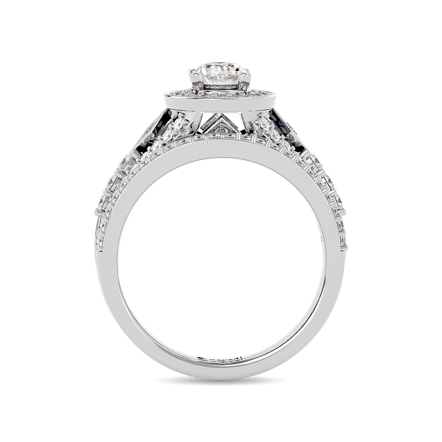 Diamond 1 1/4 Ct.Tw. Oval Shape Bridal Ring in 14K White Gold