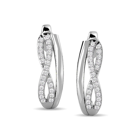 Diamond Fashion earrings 1/5 Ct.tw in 10K White Gold