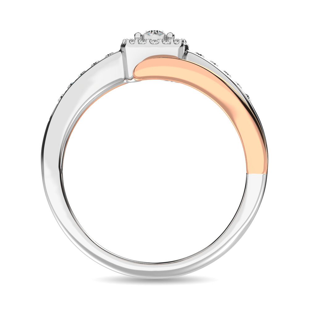 Diamond 1/6 Ct.tw Promise Ring  in 10K Rose and White Gold