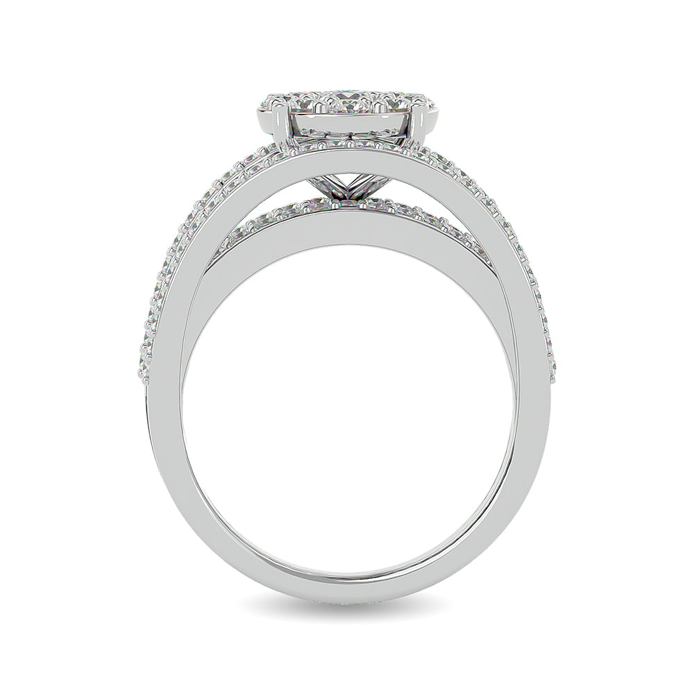 Diamond 1 1/2 Ct.tw Fashion Ring in 14K White Gold