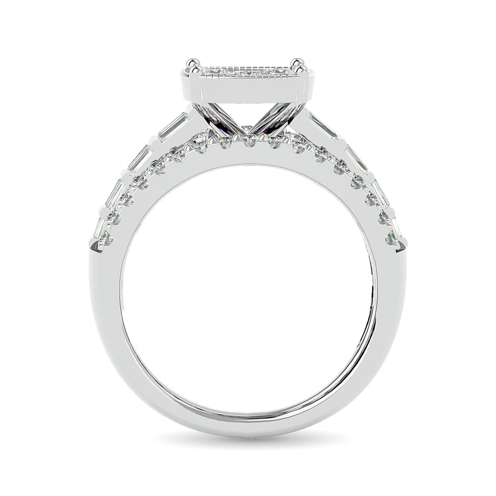 Diamond Engagement Ring 1 1/2 Ct.tw in 10K White Gold