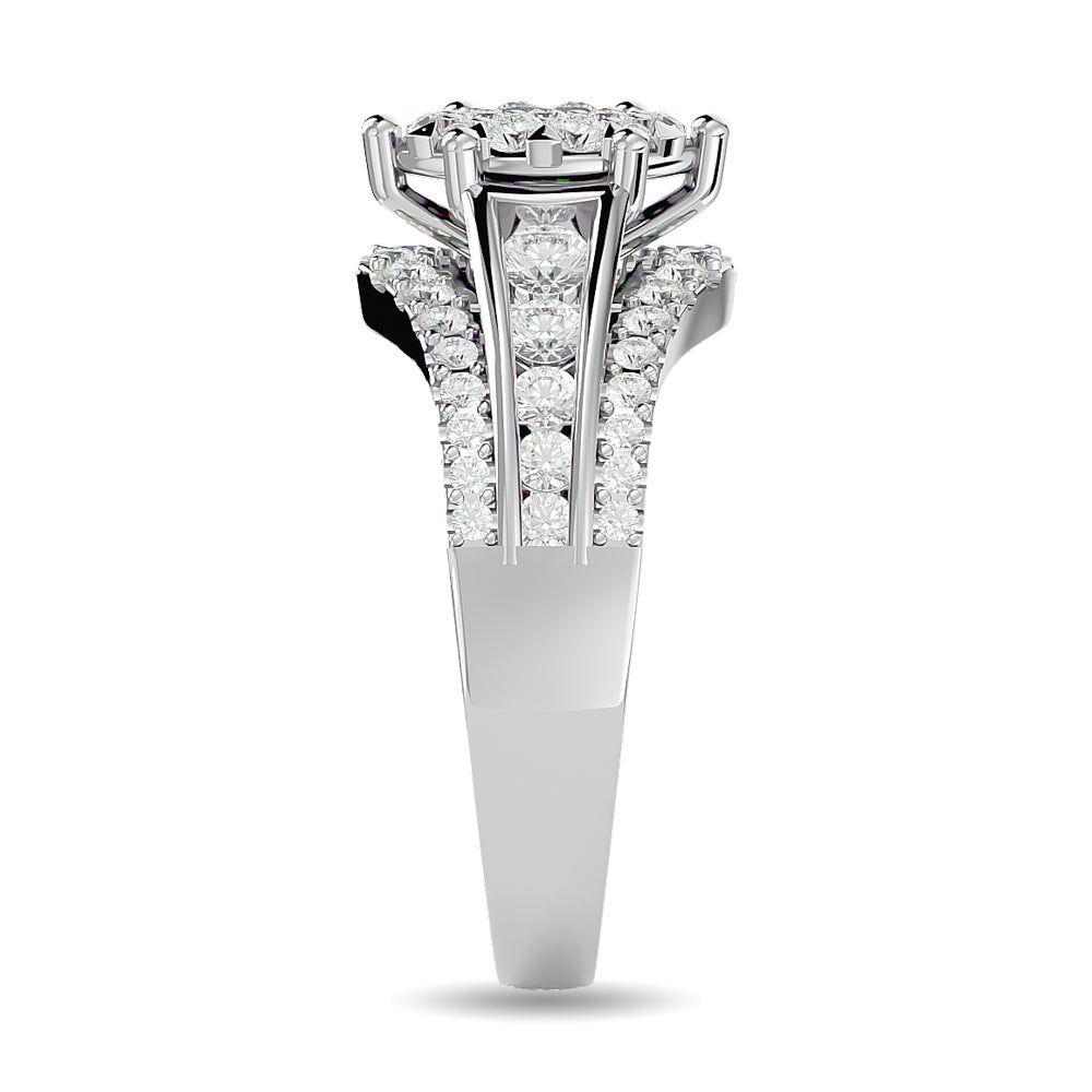 Diamond 1 Ct.tw Round Cut Fashion Ring in 10K White Gold
