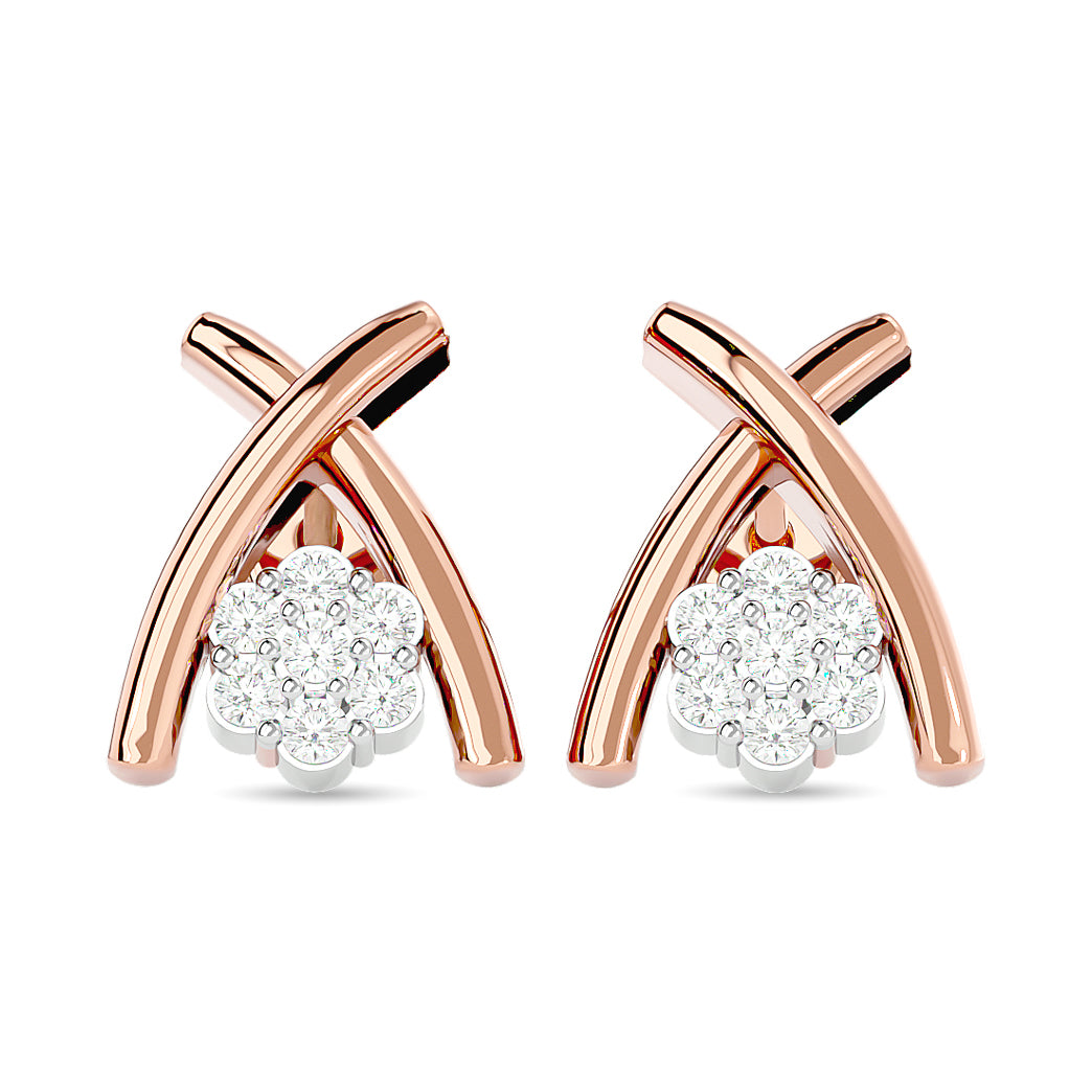 Diamond Fashion Earrings 1/10 Ct.tw in 10K Rose Gold
