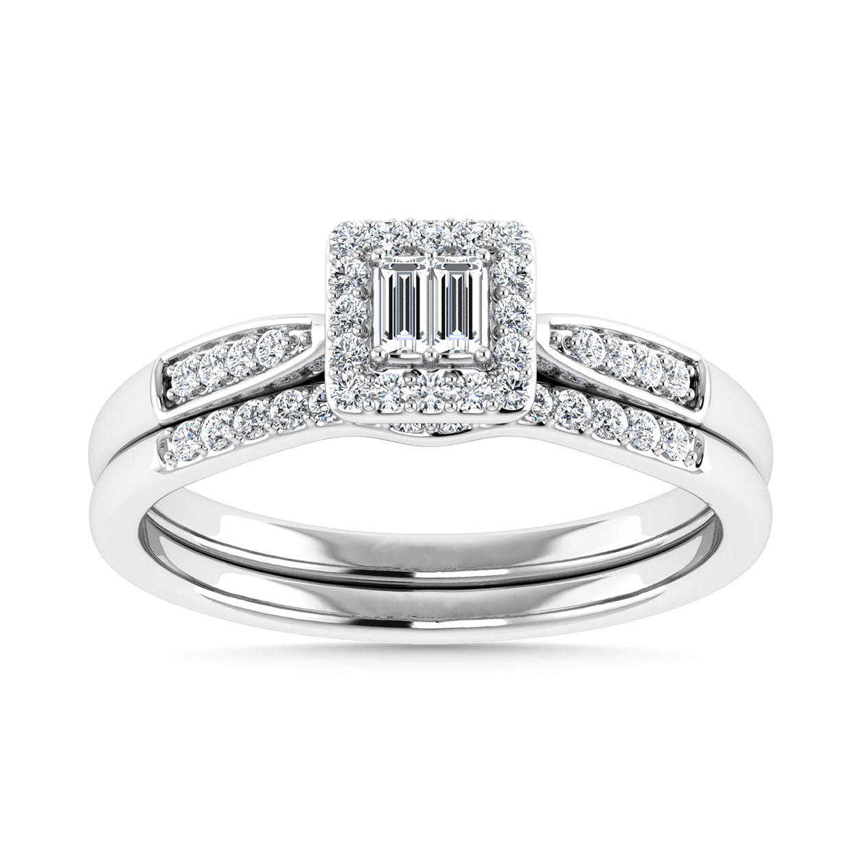 Diamond 1/4 Ct.Tw. Bridal Ring in 10K White Gold
