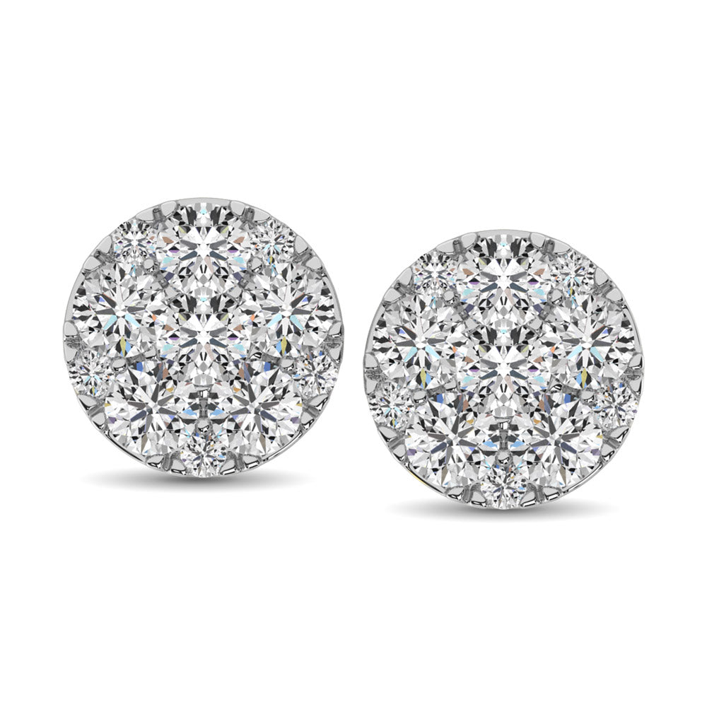 Diamond Stud Earrings 1/4 Ct.tw Round-cut in 10K White Gold
