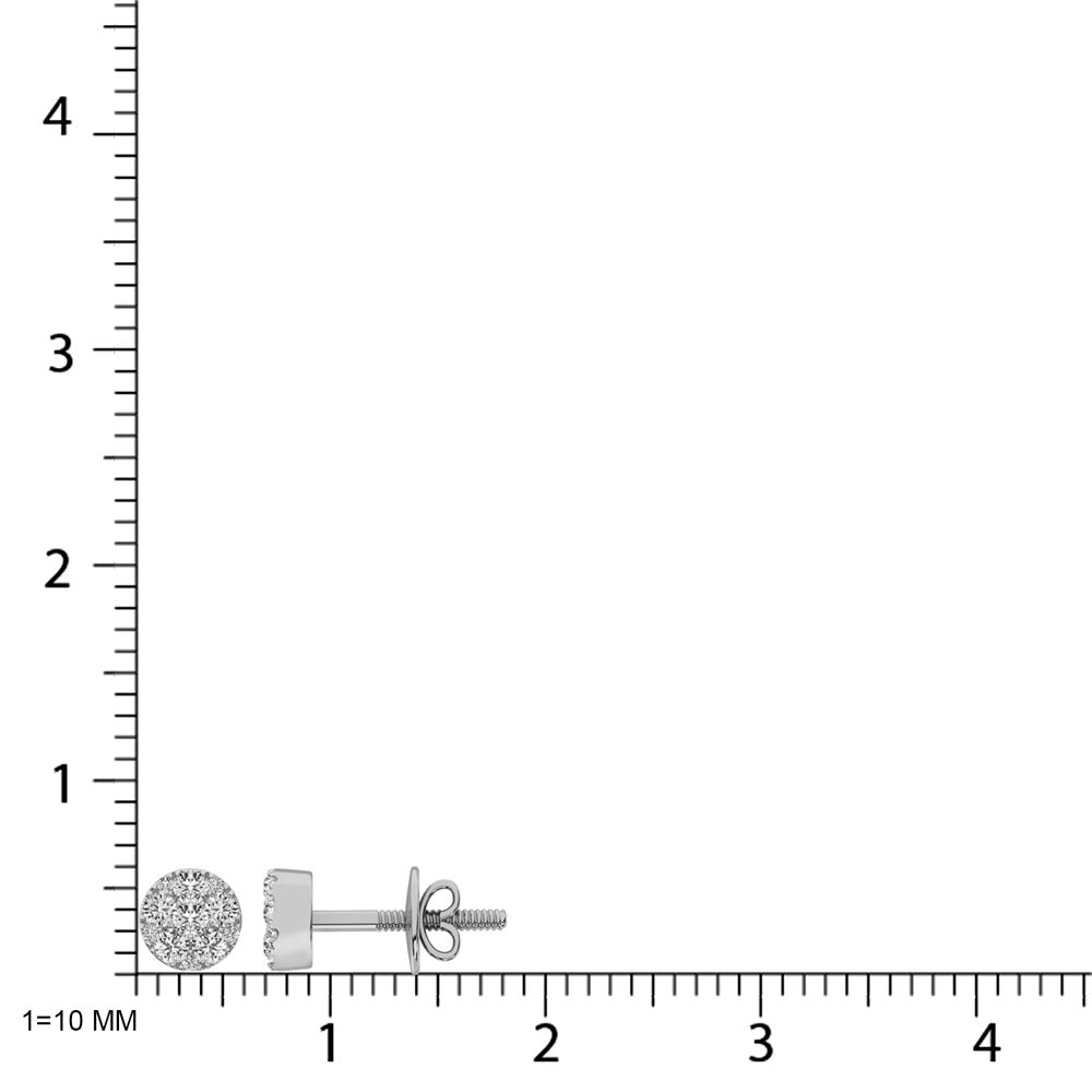 Diamond Stud Earrings 1/4 Ct.tw Round-cut in 10K White Gold