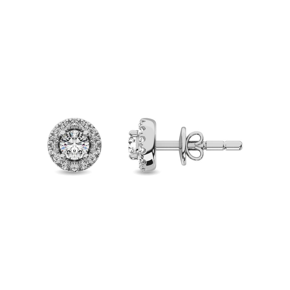 Diamond 1/3 Ct.tw Round Cut Fashion Earrings in 10K White Gold