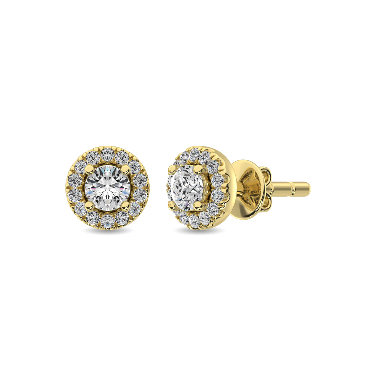 Diamond 1/3 Ct.tw Round Cut Fashion Earrings in 10K Yellow Gold