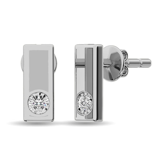 Diamond 1/20 Ct.tw Fashion Earrings in Sterling Silver