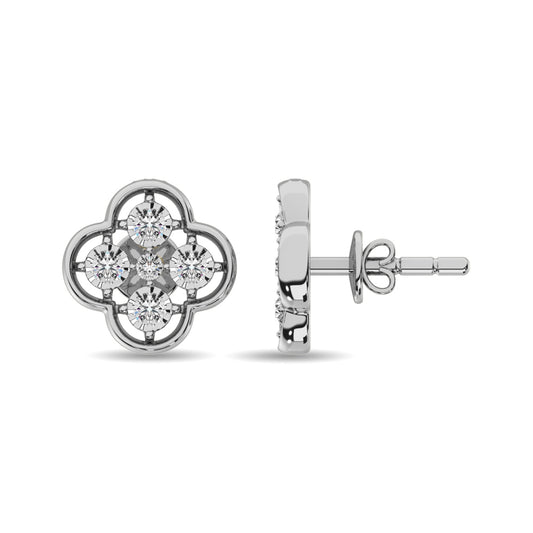 Diamond 1/6 Ct.tw Fashion Earrings in 10K White Gold